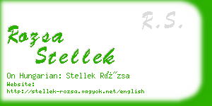 rozsa stellek business card